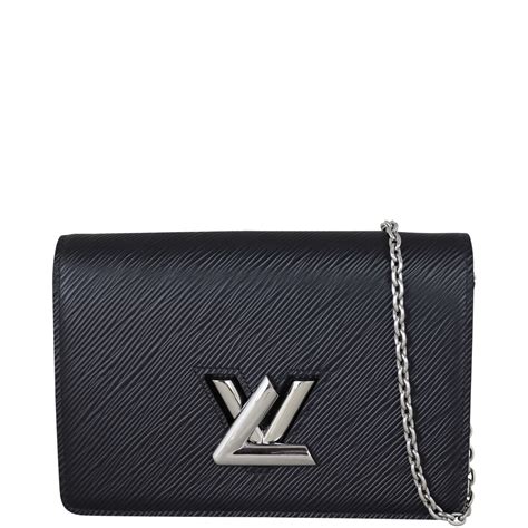 lv twist belt chain wallet.